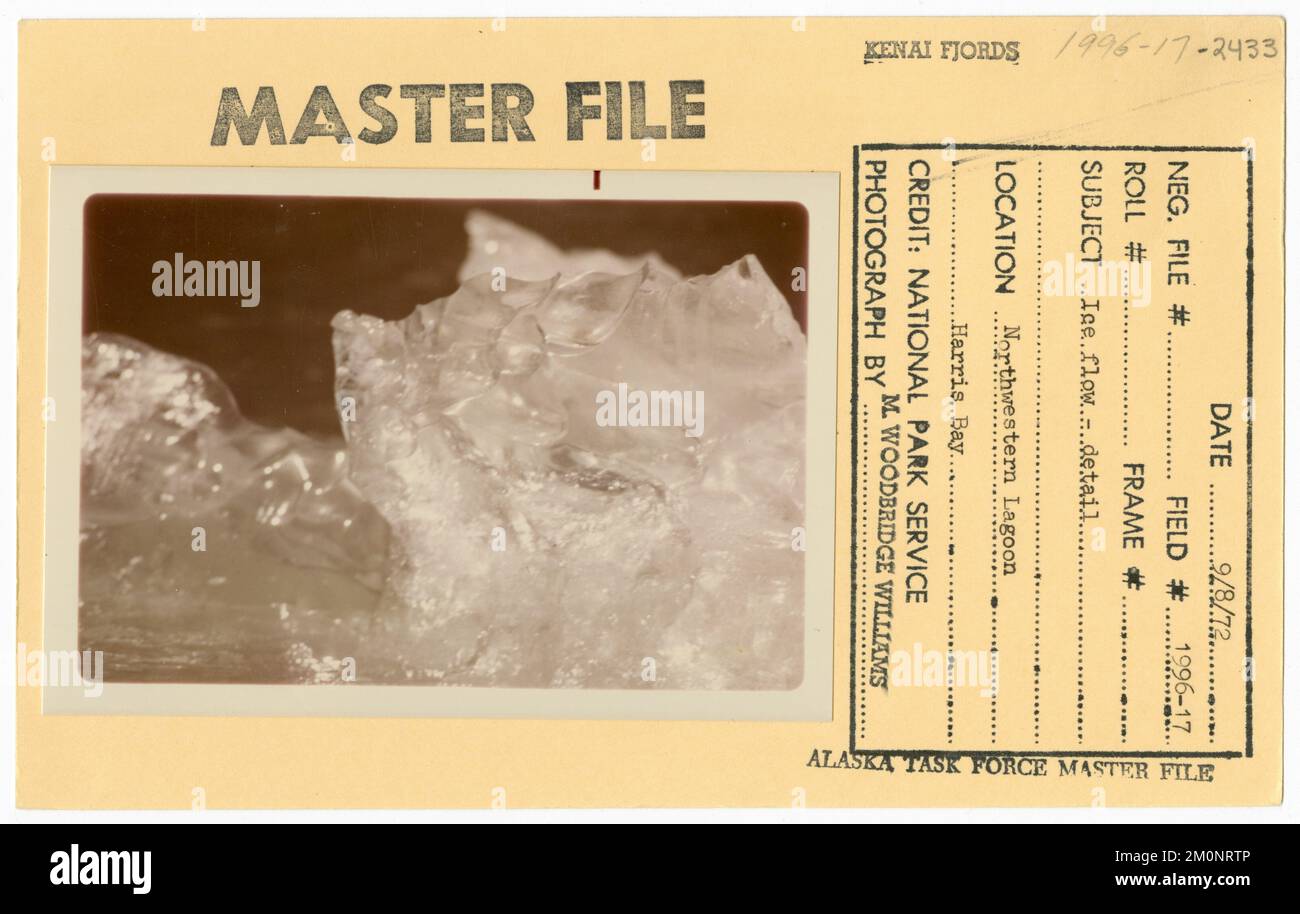 Eisschollen-Detail. Alaska Task Force Fotos Stockfoto