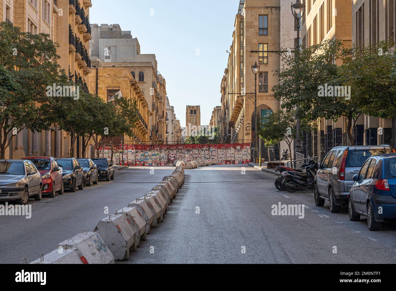 Beirut-Straßenlandschaft zur Weihnachtszeit, Libanon Stockfoto