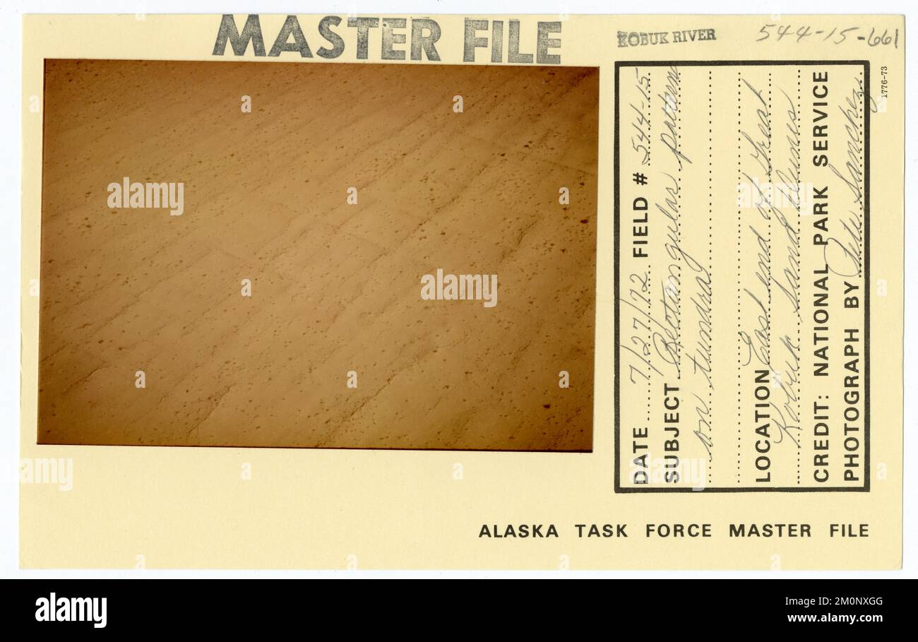 Rechteckmuster auf Tundra. Alaska Task Force Fotos Stockfoto