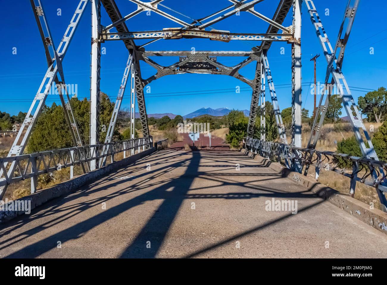 Walnut Canyon Bridge entlang der Route 66 in der Nähe von Winona, Arizona, USA Stockfoto