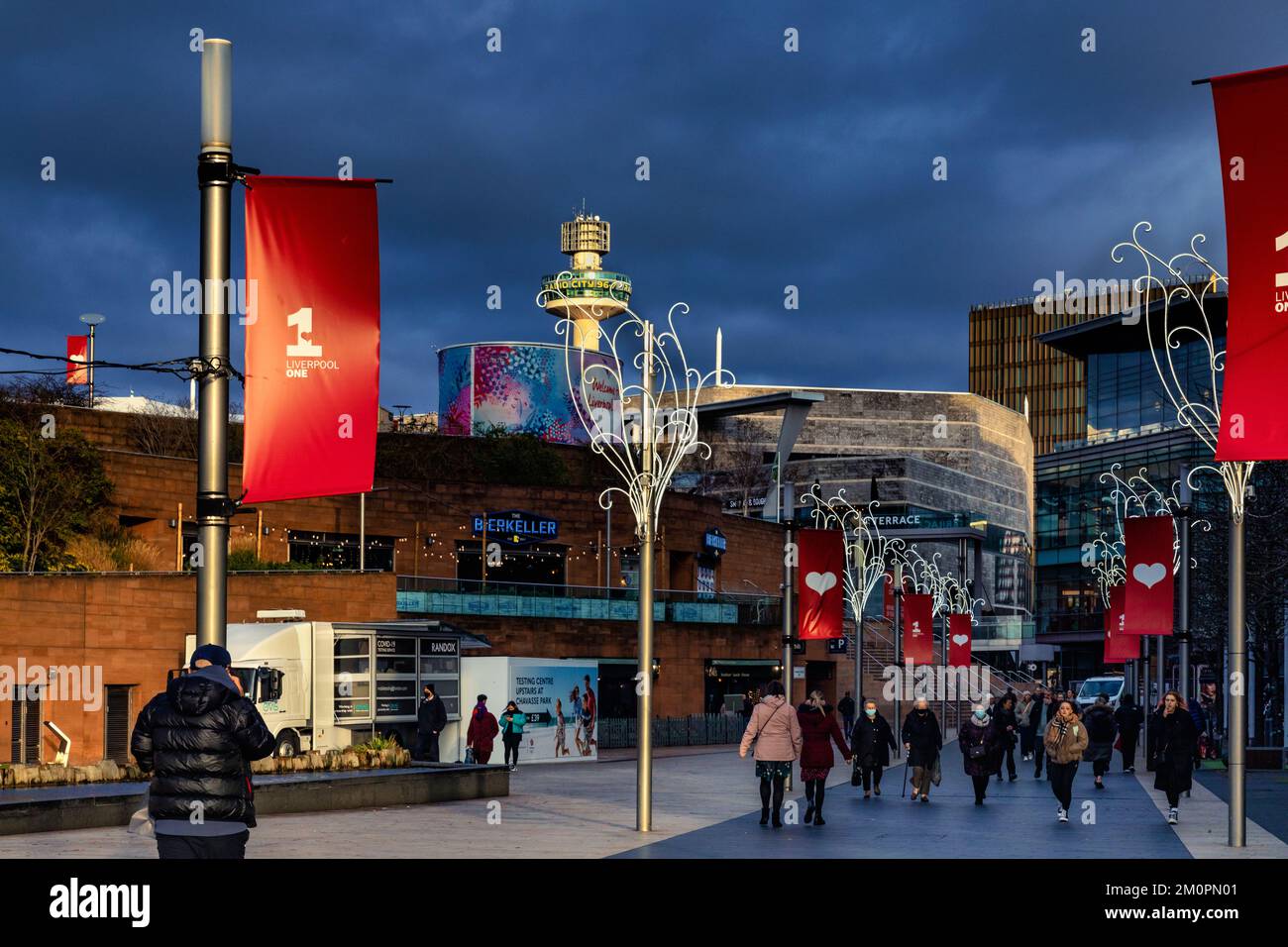Liverpool, eine Stadt in Merseyside England. Es ist eine der meistbesuchten Städte in Großbritannien. Stockfoto