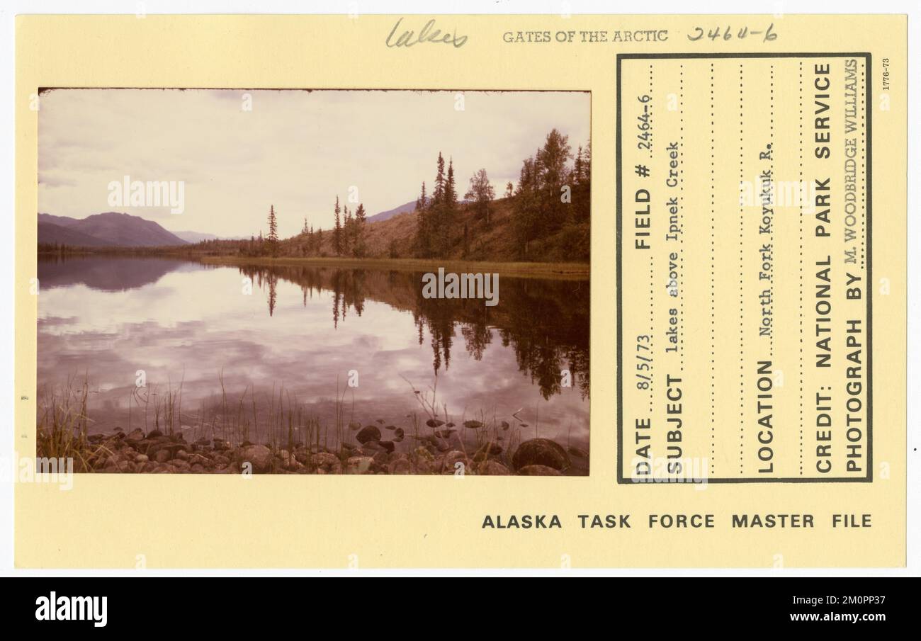 Westliche Hälfte des Kulik Lake im März 76 - nach Nordwesten. Alaska Task Force Fotos Stockfoto