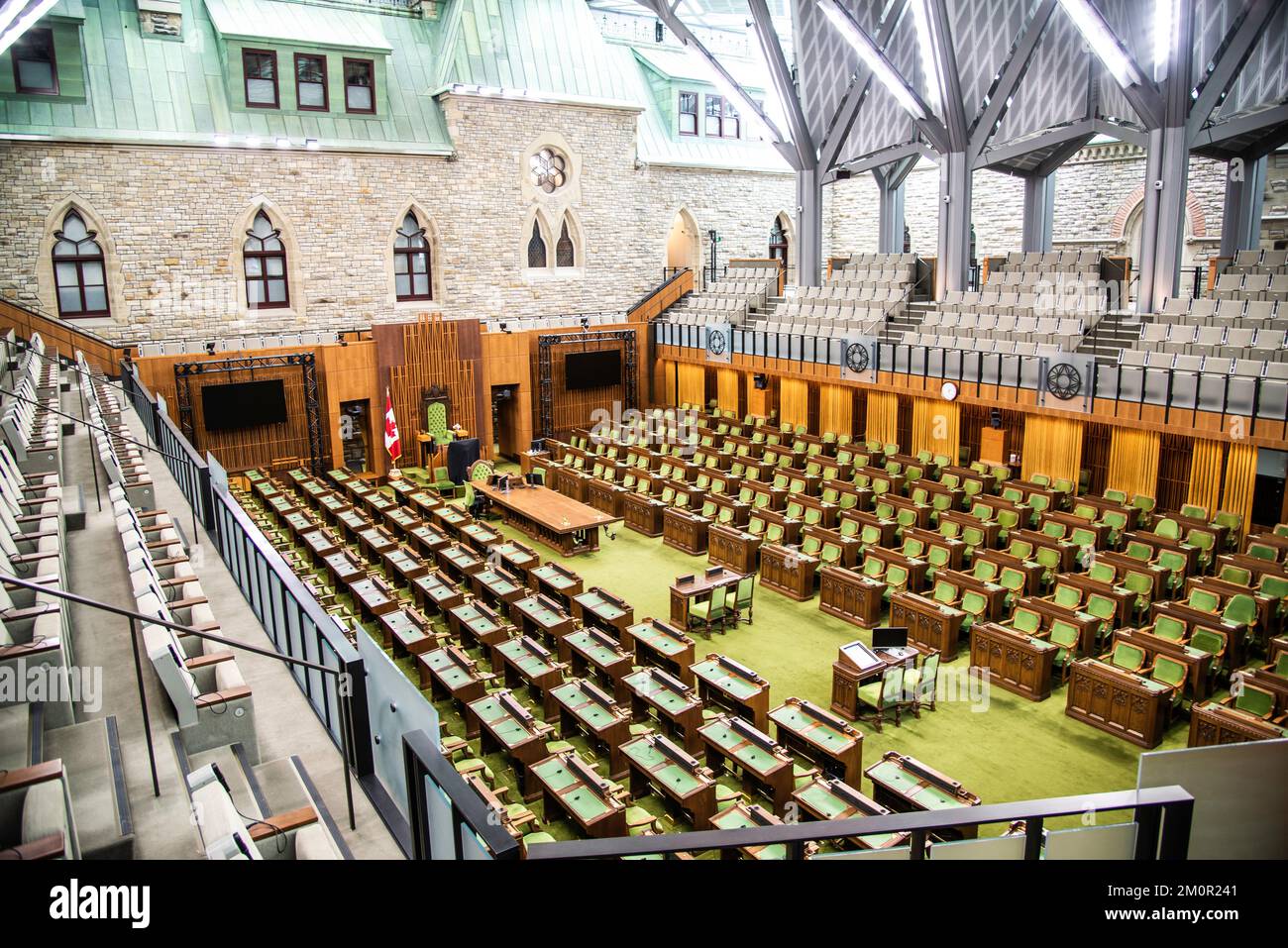 Ottawa, Kanada - Aug. 24 2022: Im Inneren von Parlement Hill Stockfoto