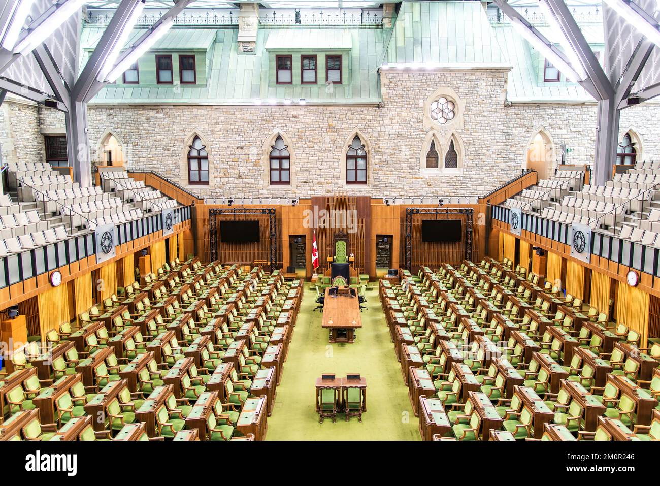 Ottawa, Kanada - Aug. 24 2022: Im Inneren von Parlement Hill Stockfoto