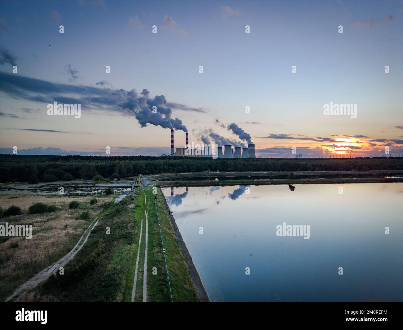 Kohlekraftwerk in Polen Stockfoto