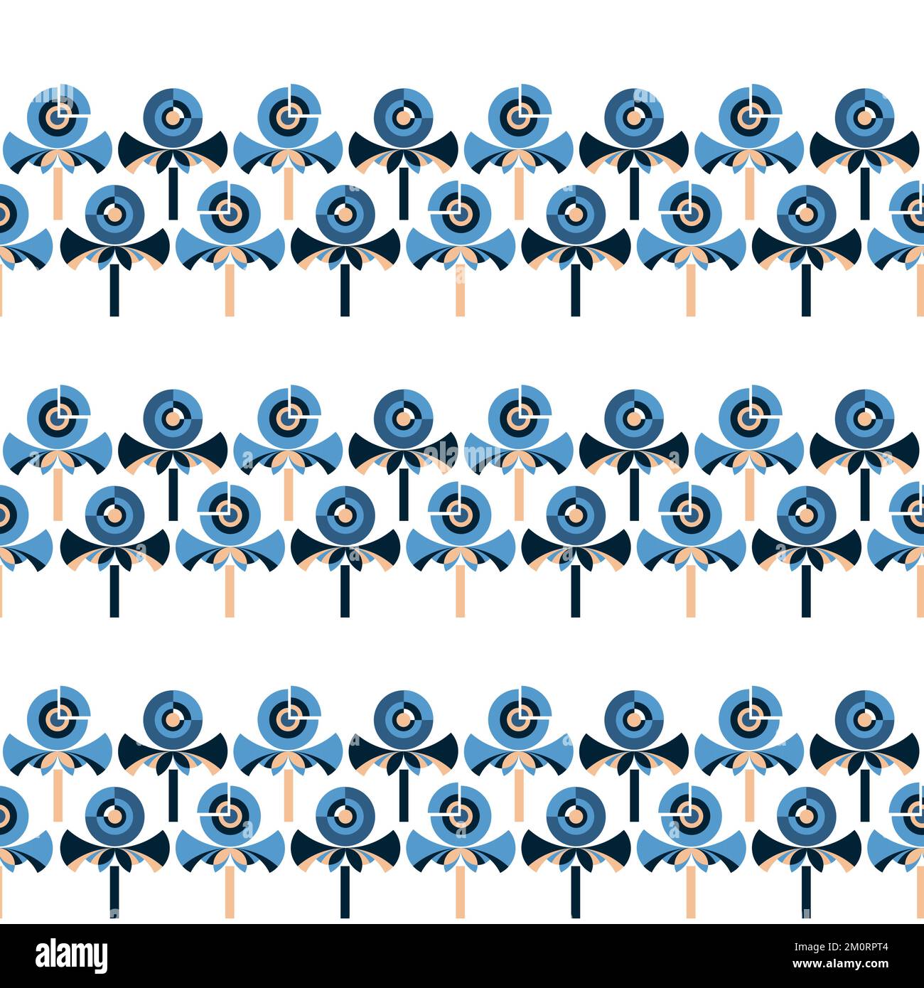 Modernes, nahtloses Vektormuster mit Blumenmuster. Hintergrund isoliert. Digital gezeichnete Darstellung. Kann als Textilstoff oder Tapete, Karten, Einladungen verwendet werden Stock Vektor