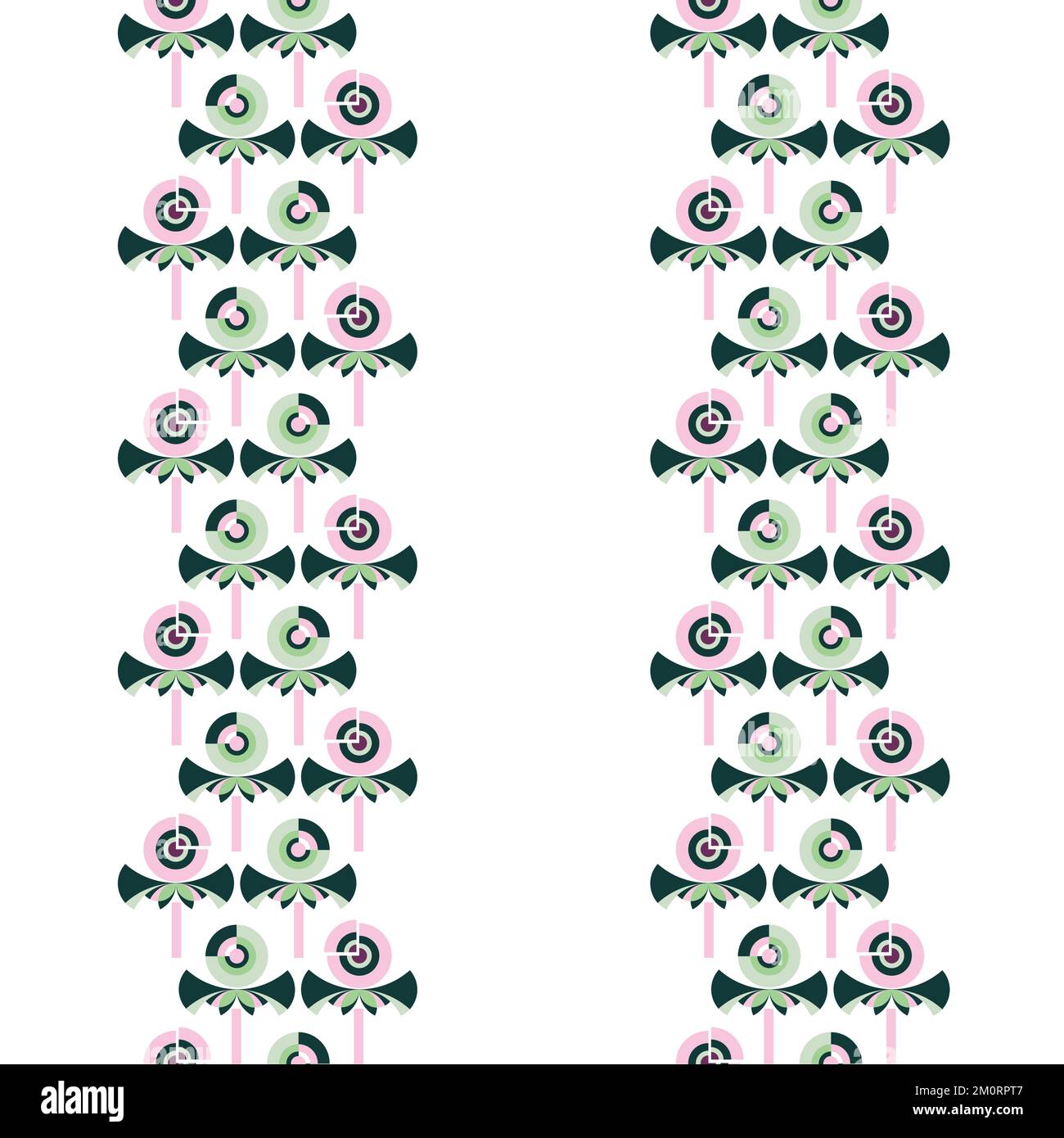 Modernes, nahtloses Vektormuster mit Blumenmuster. Hintergrund isoliert. Digital gezeichnete Darstellung. Kann als Textilstoff oder Tapete, Karten, Einladungen verwendet werden Stock Vektor