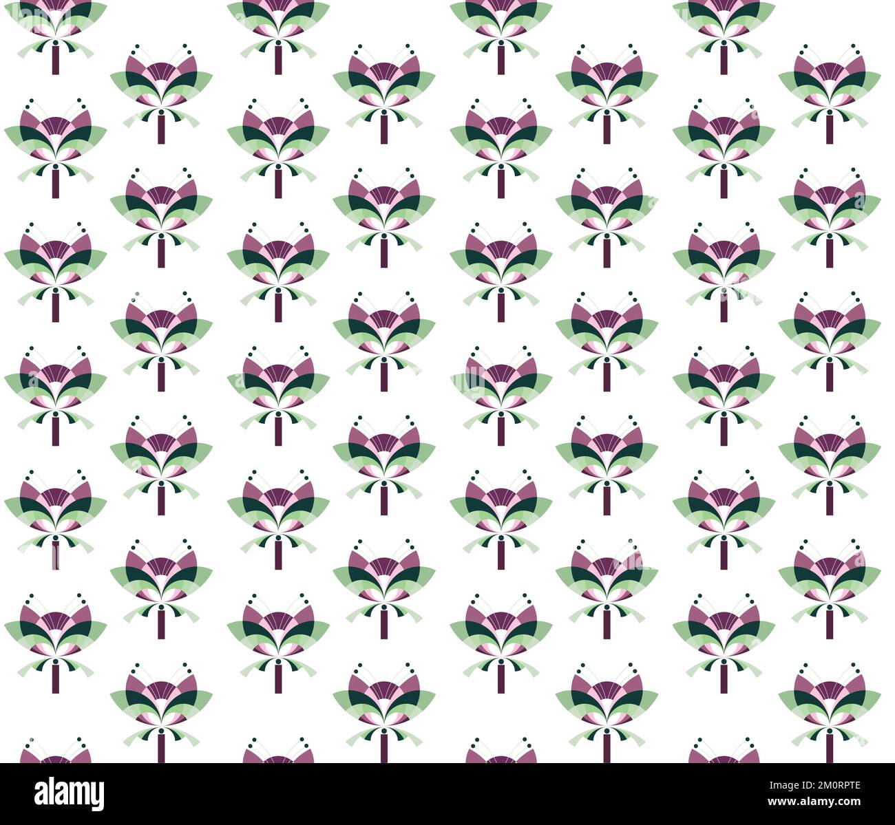 Modernes, nahtloses Vektormuster mit Blumenmuster. Hintergrund isoliert. Digital gezeichnete Darstellung. Kann als Textilstoff oder Tapete, Karten, Einladungen verwendet werden Stock Vektor