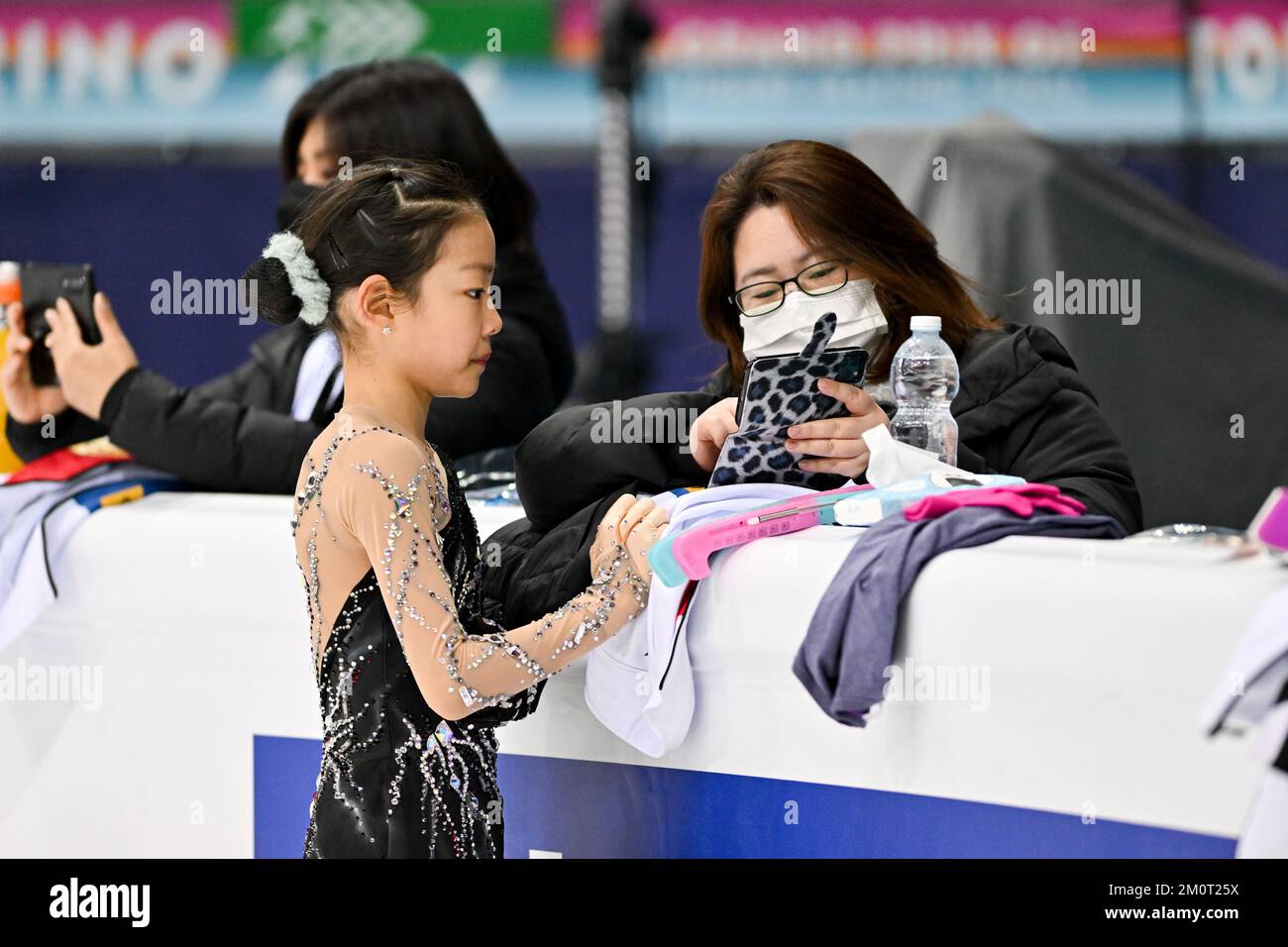 Minsol KWON (KOR), während der Junior Women Practice, beim ISU Grand Prix of Figure Skating Final 2022, in Palavela, am 8. Dezember 2022 in Turin, Italien. Kredit: Raniero Corbelletti/AFLO/Alamy Live News Stockfoto