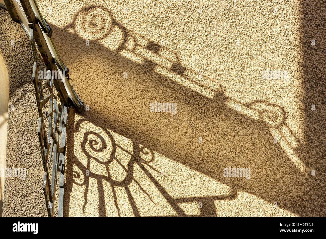 Frankreich, Meurthe et Moselle, Nancy, Details der Eisenarbeiten an der Markise am Eingang eines Appartementgebäudes im Art déco-Stil, erbaut vom Architekten Charles Masson, am Boulevard Charlemagne Stockfoto