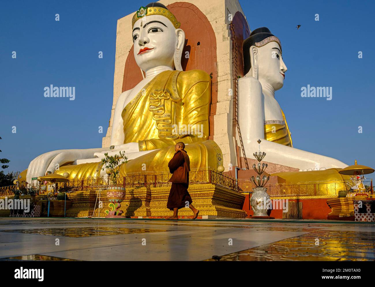 Paya Buddha Kyaik Pun, Kyaik Pun Pagode, Bago, Pegu, Birma - Myanmar Stockfoto