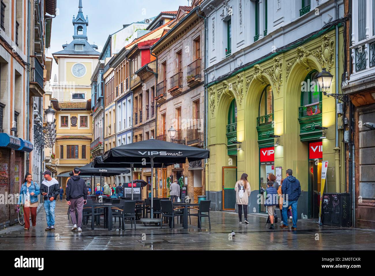 Spanien, Fürstentum Asturien, Oviedo, Bühne am Camino del Norte und Ausgangspunkt des Camino Primitivo, spanische Pilgerrouten nach Santiago de Compostela, dem historischen Zentrum Stockfoto