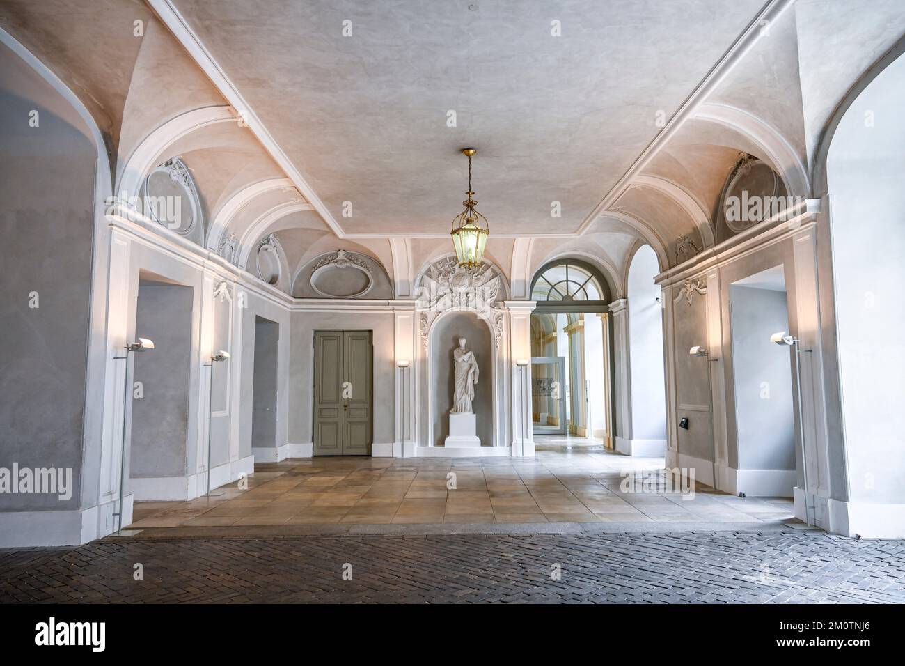 Eingangshalle, Foyer, Residenz, Promenade, Ansbach, Bayern, Deutschland Stockfoto