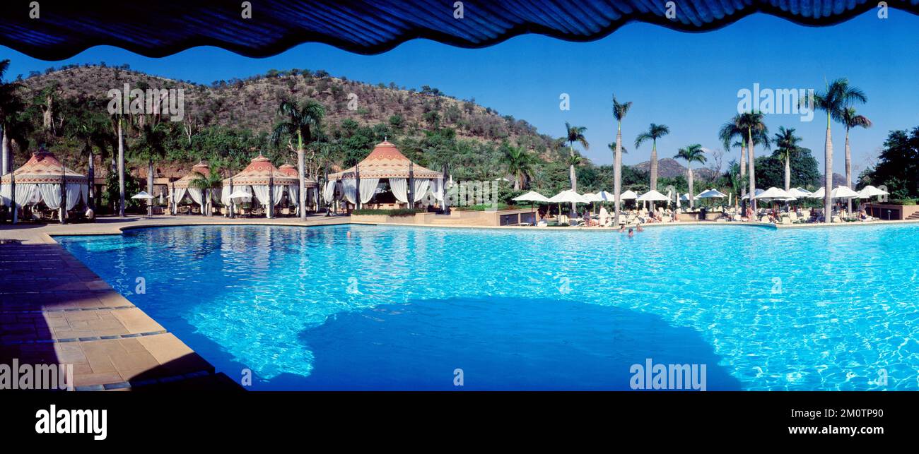 Poolbereich in Sun City, Südafrika Stockfoto