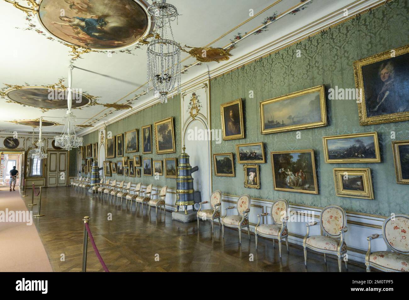 Galeriesaal, Residenz, Promenade, Ansbach, Bayern, Deutschland Stockfoto