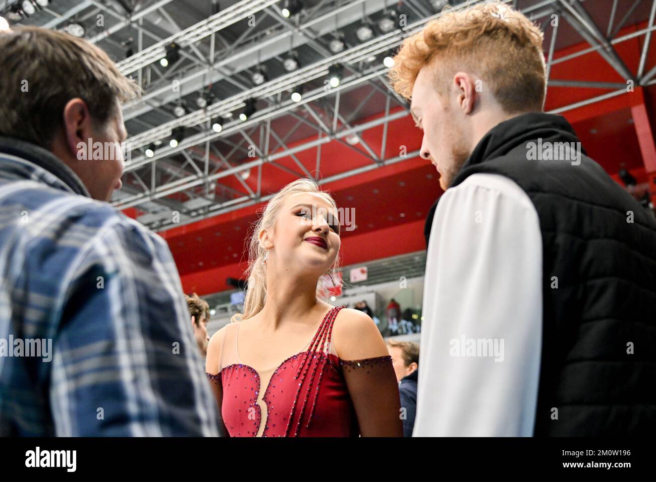 Nadiia BASHYNSKA & Peter BEAUMONT (CAN), während der Junior Ice Dance Practice, beim ISU Grand Prix of Figure Skating Final 2022, in Palavela, am 8. Dezember 2022, in Turin, Italien. Kredit: Raniero Corbelletti/AFLO/Alamy Live News Stockfoto