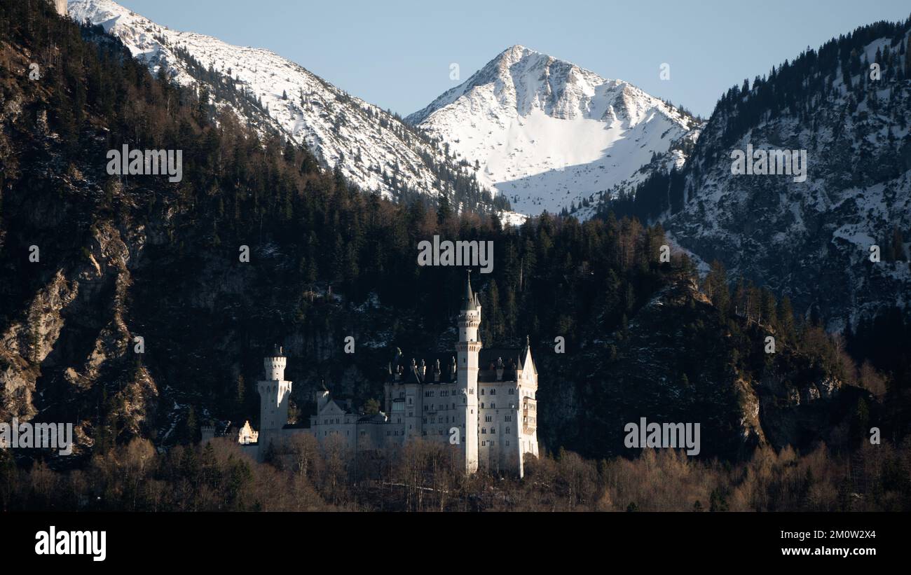 Castel Neuschwanstein Bayerische Alpen Stockfoto