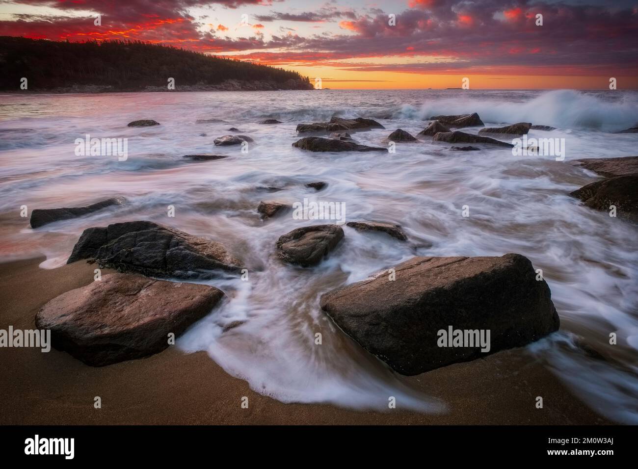 Sand Beach, Acadia National Park, Maine Stockfoto