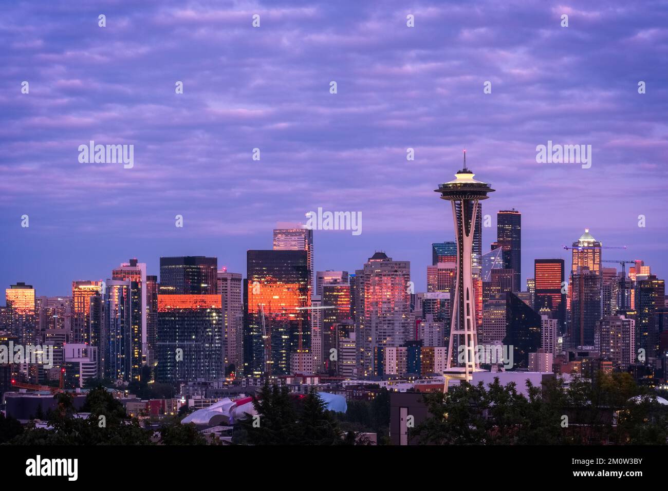 Kerry Park, Space Needle, Seattle, Washington Stockfoto