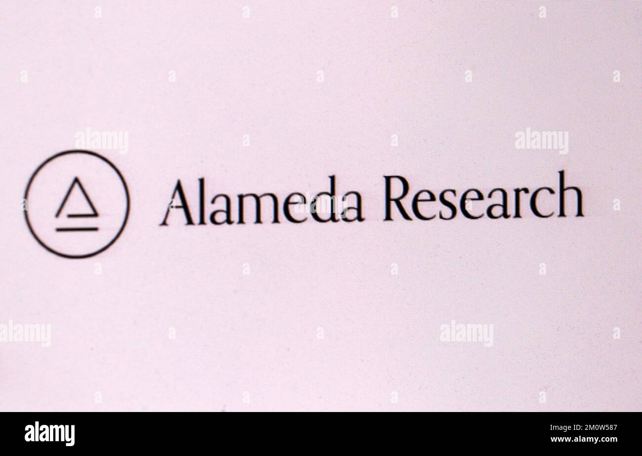 Logo/Markenname/Markenname: Alameda Research, FTX, Berlin (nur für redaktionelle Verwendung. Keine Werbung. Referenzdatenbank: http://www.360-berl Stockfoto