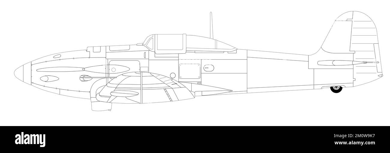 Prototyp Heinkel He 112 V9 Stockfoto