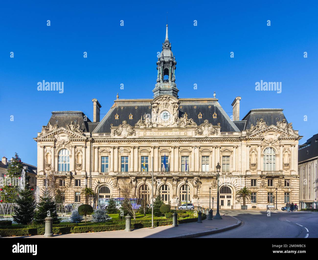 Hotel de Ville / Mairie / Rathaus - von Victor Laloux entworfene Touren, 1904 fertiggestellt - Indre-et-Loire (37), Frankreich. Stockfoto