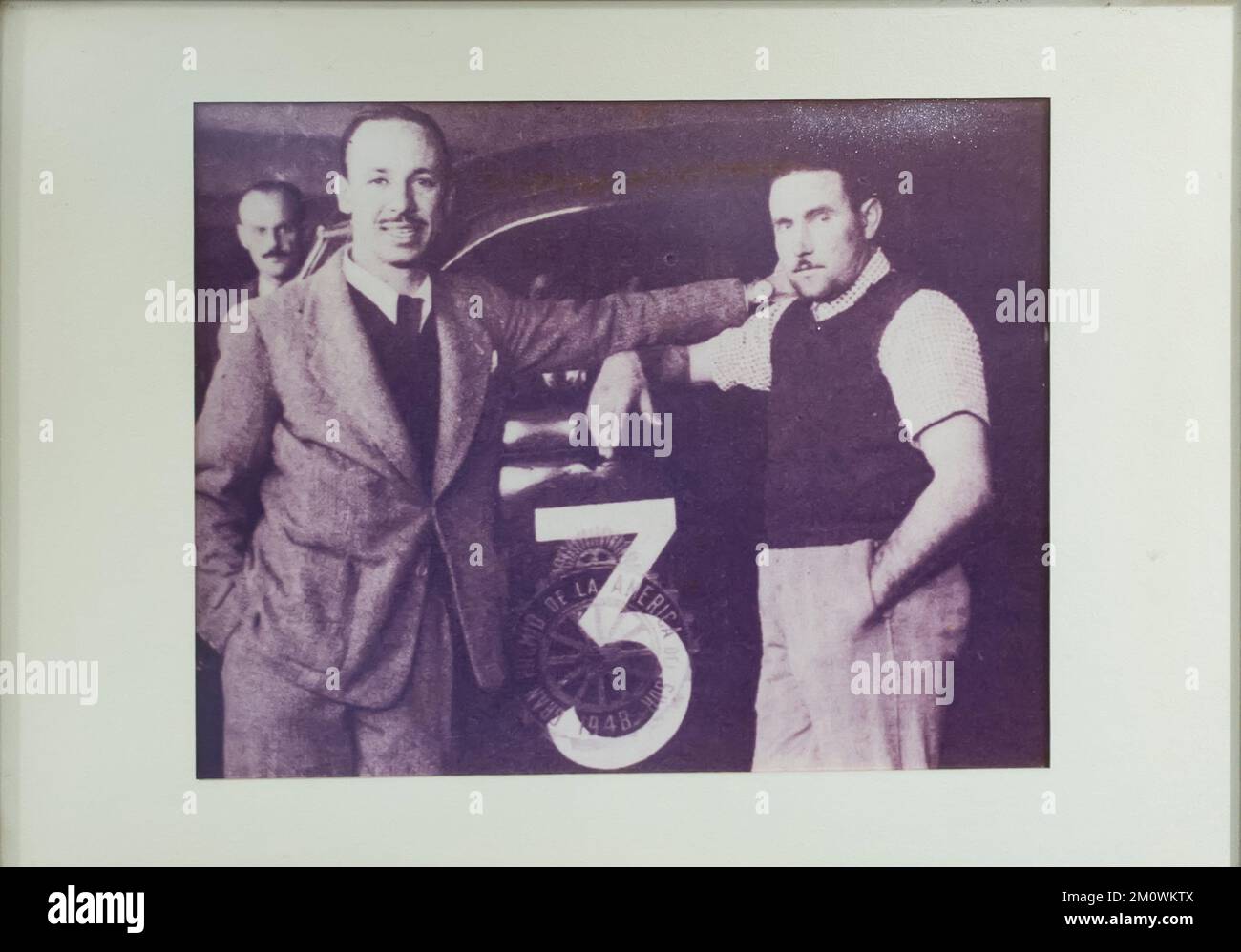 Oscar Alfredo Alvares argentinischer Rennfahrer, Gewinner des Turismo Carretera Rennens 1948 Stockfoto