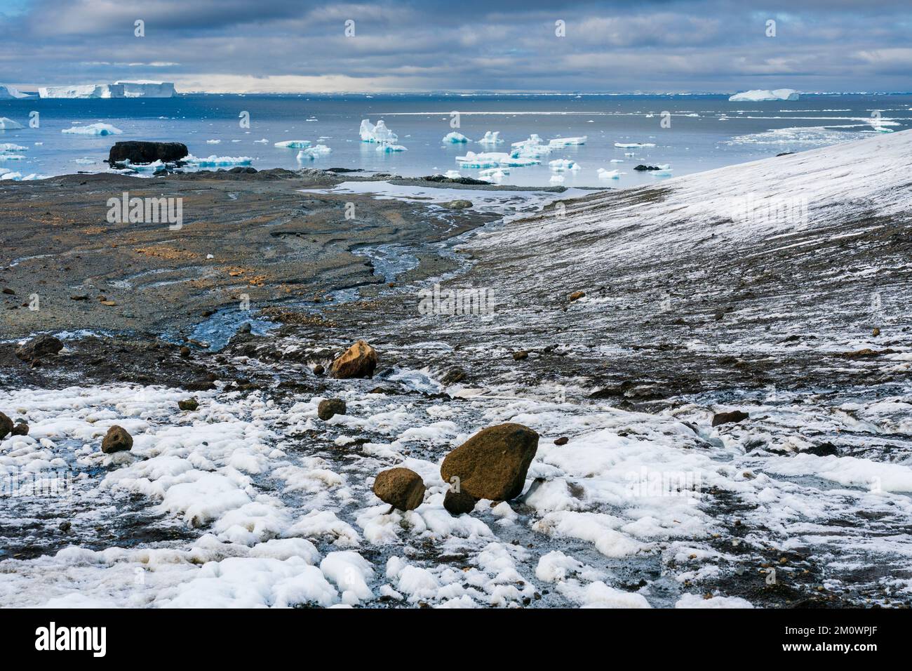 Brown Bluff, Tabarin Halbinsel, Weddell Sea, Antarktis. Stockfoto
