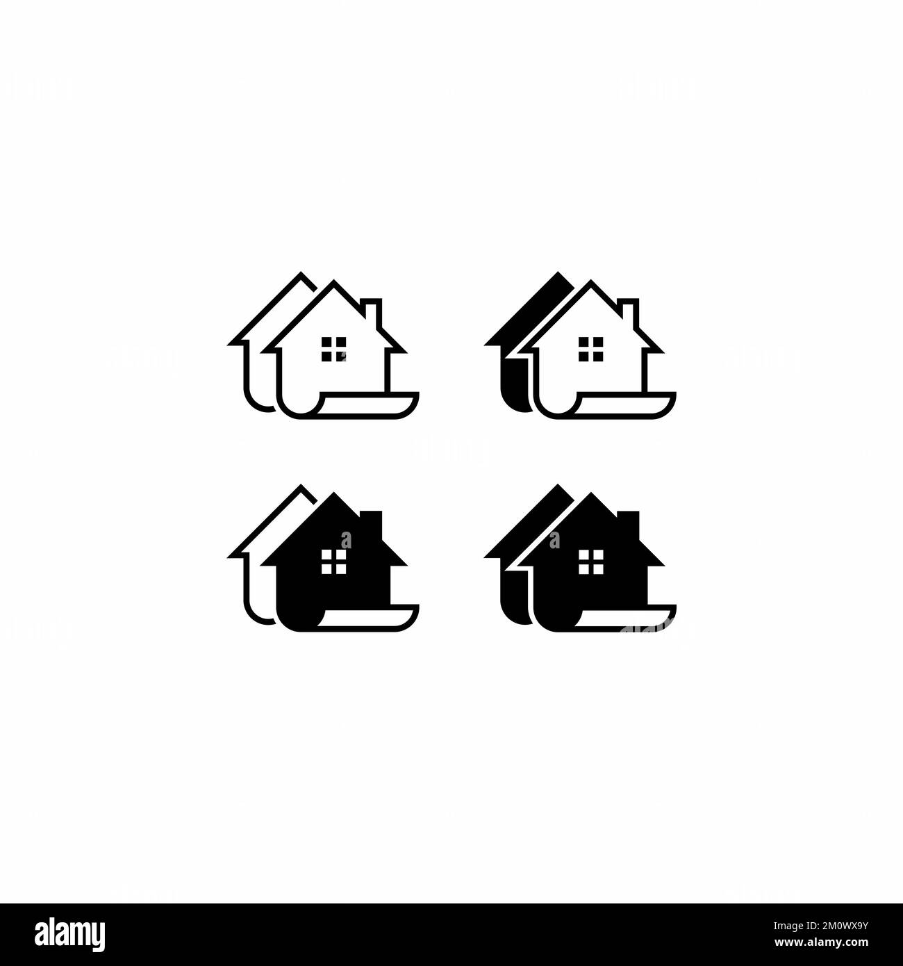 Home Layer Logo-Design vec Stock Vektor