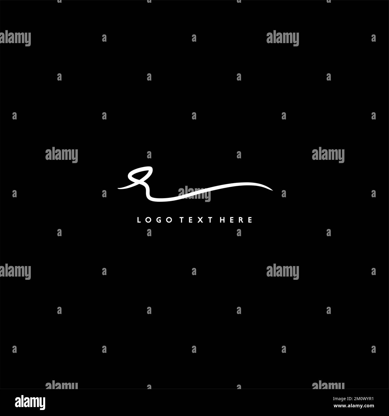 Handgeschriebenes „R“-Monogramm, handgeschriebenes „R“-Logo, „R“-Logo, „R“-Monogramm, „R“-Anfangsbuchstabe, „R“-Signatur Stock Vektor