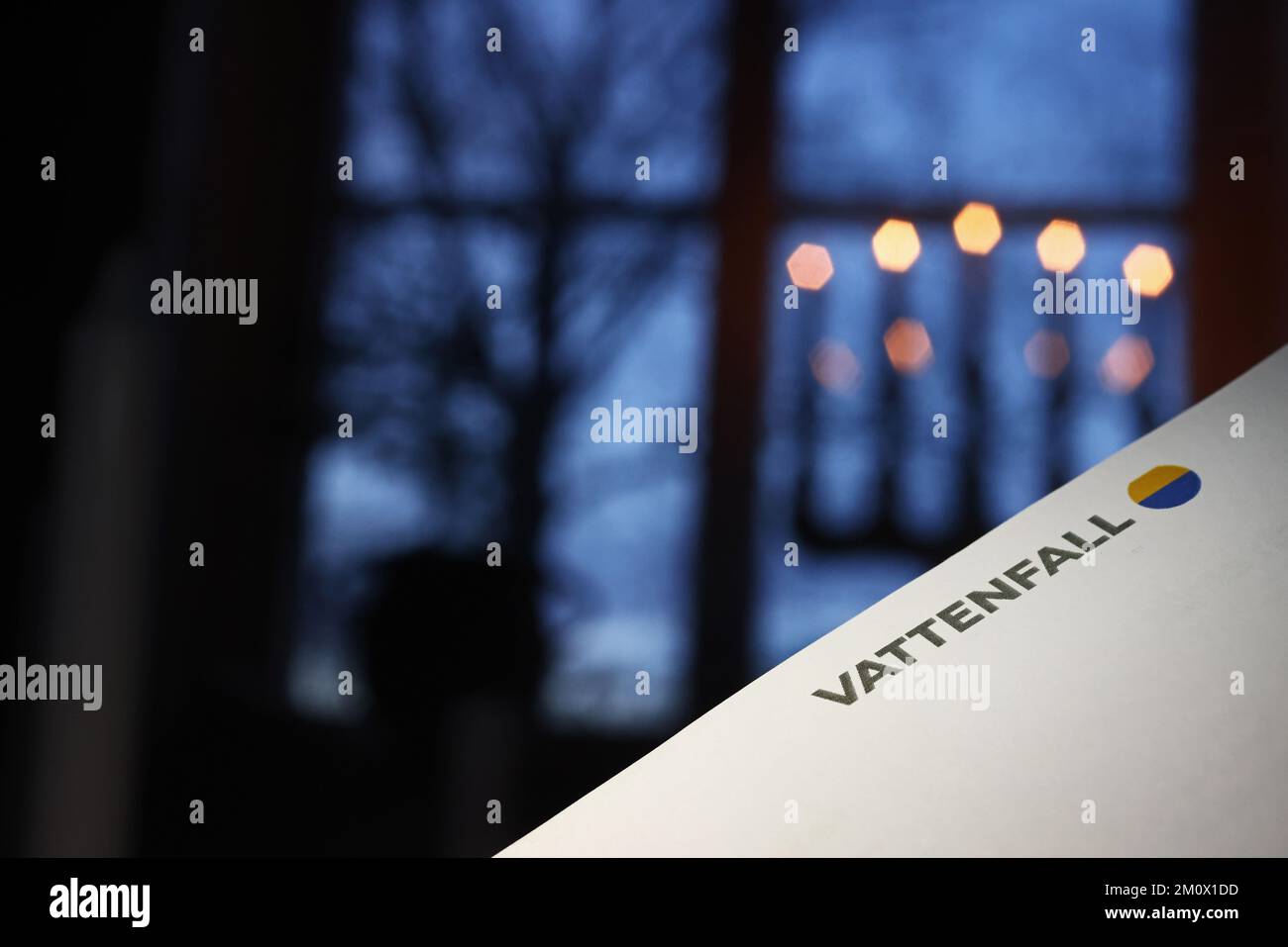 Eine Stromrechnung von Vattenfall Power Company. Stockfoto