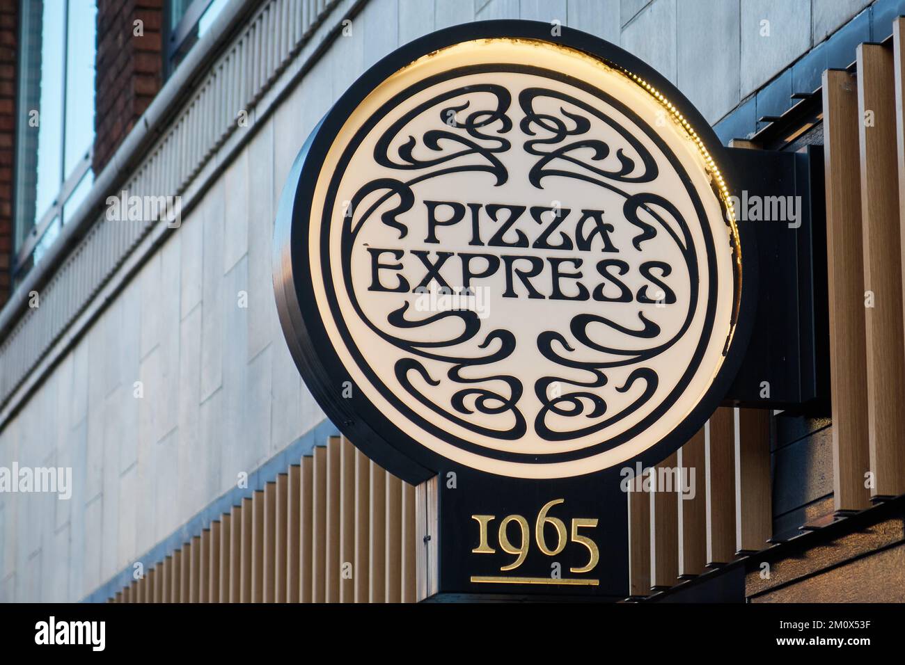 Pizza Express - Schild Stockfoto