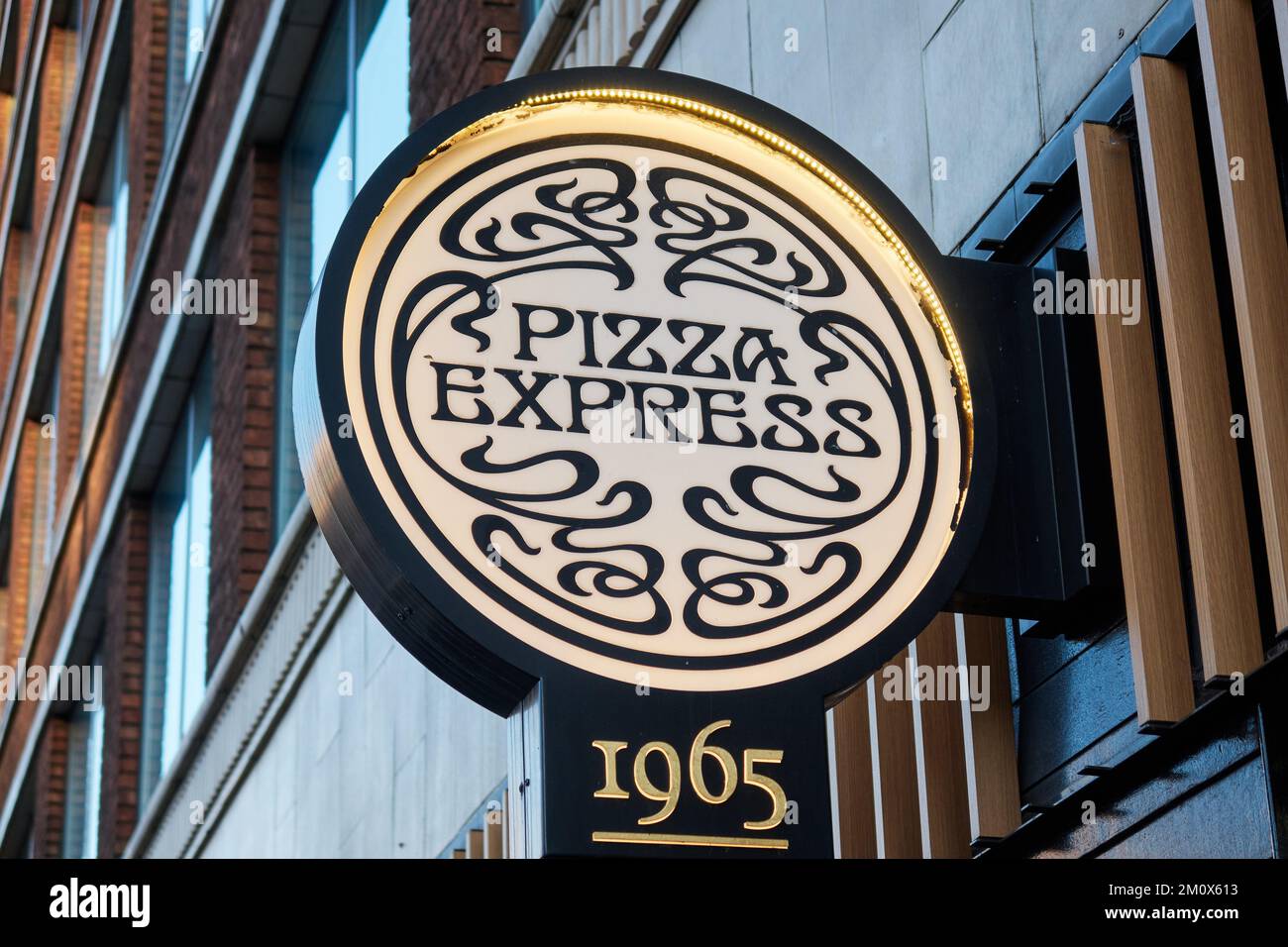 Pizza Express - Schild Stockfoto