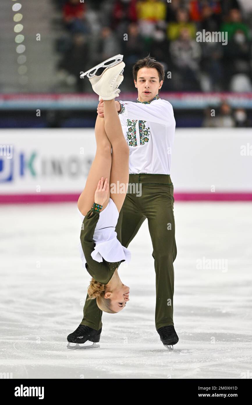 Violetta SIEROVA & Ivan KHOBTA (UKR) während des Junior Pairs Short