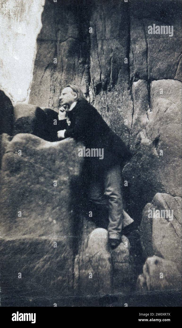 Victor Hugo, unter den Felsen auf Jersey C 1853-1855 Stockfoto