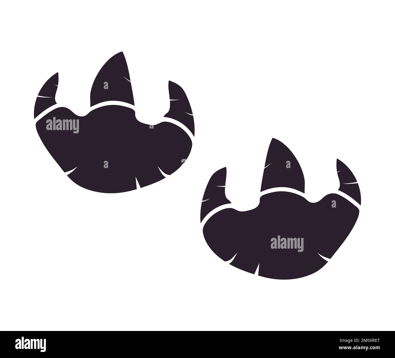 Iguanodon-Dinosaurier-Fußabdruck-Vektor. Paläontologie, historischer Jahrgang. Paläontologische Dinosaurierspuren-Illustration. Stock Vektor Iguanodon-Dinosaurier-Fußabdruck-Vektor. Paläontologie, historischer Jahrgang. Paläontologische Dinosaurierspuren-Illustration. Stock Vektor