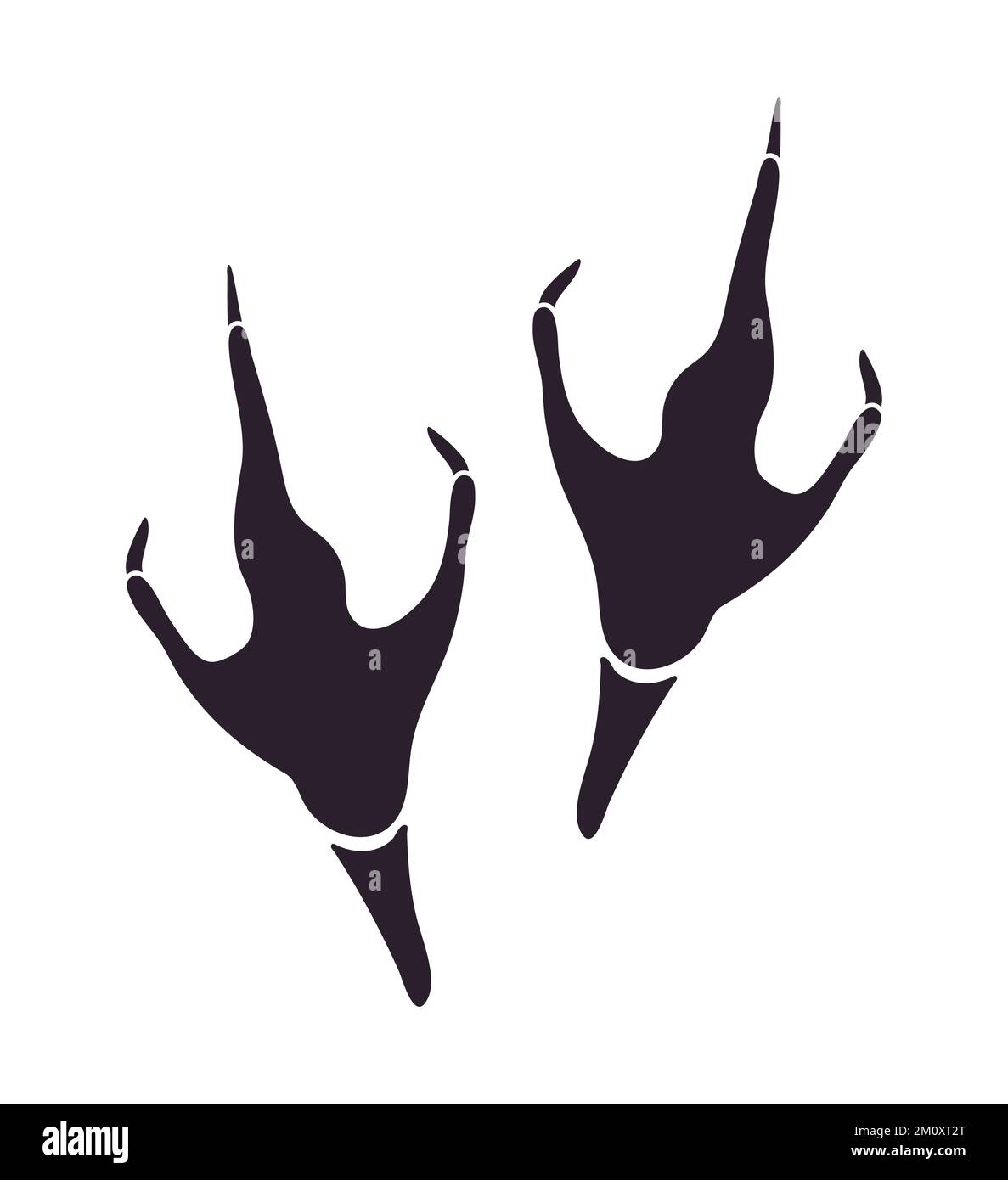 Velociraptor-Dinosaurier-Fußabdruck-Vektor. Paläontologie, historischer Jahrgang. Paläontologische Dinosaurierspuren-Illustration. Stock Vektor Velociraptor-Dinosaurier-Fußabdruck-Vektor. Paläontologie, historischer Jahrgang. Paläontologische Dinosaurierspuren-Illustration. Stock Vektor