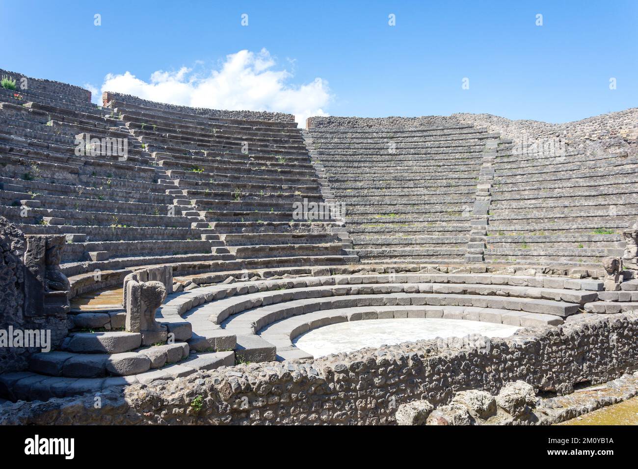 Teatro Piccolo (Amphitheater), die antike Stadt Pompeji, Pompeji, die Metropolstadt Neapel, die Region Kampanien, Italien Stockfoto