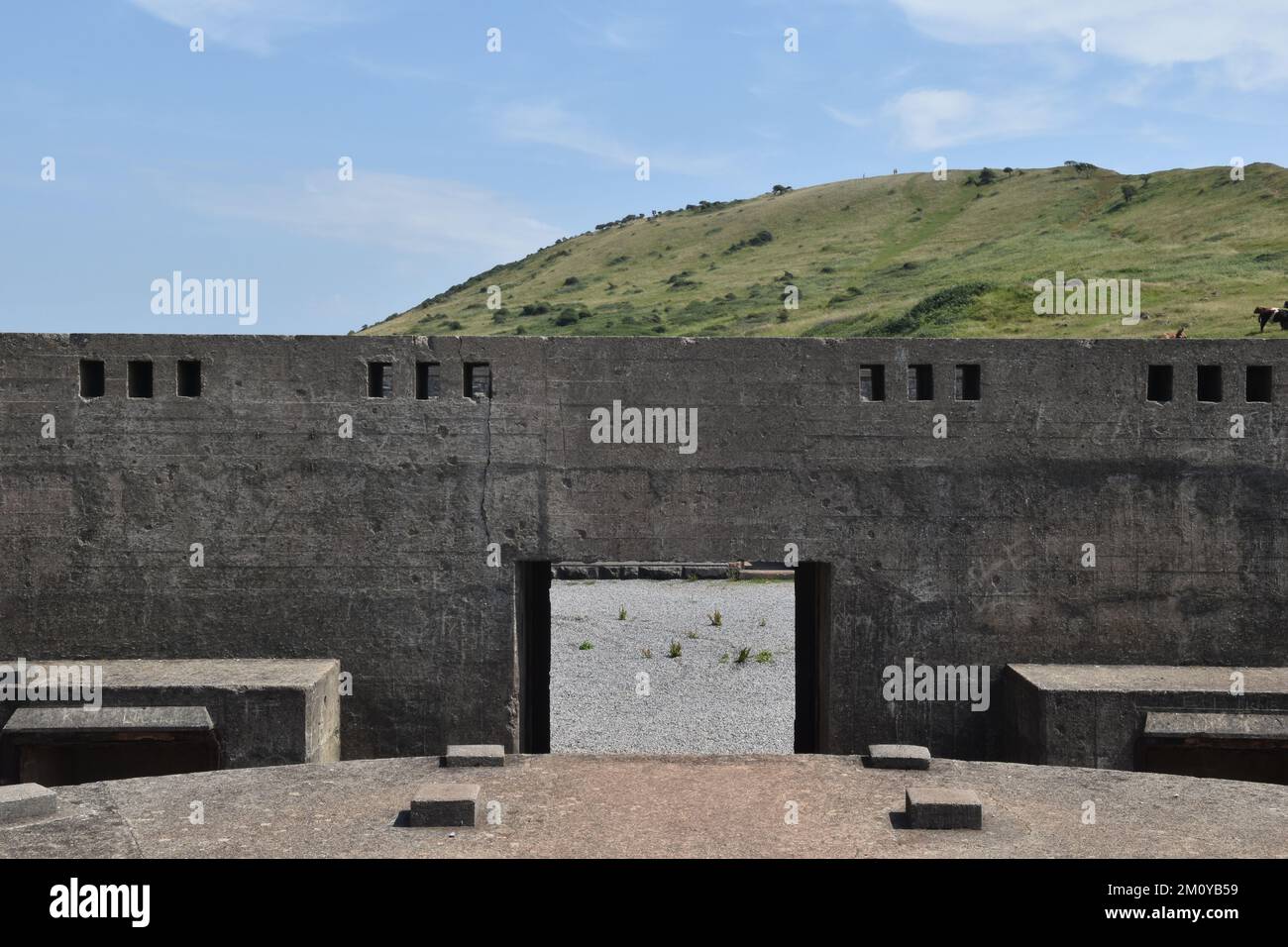 Palmerston Fort, Brean Down, Somerset, England, Großbritannien Stockfoto