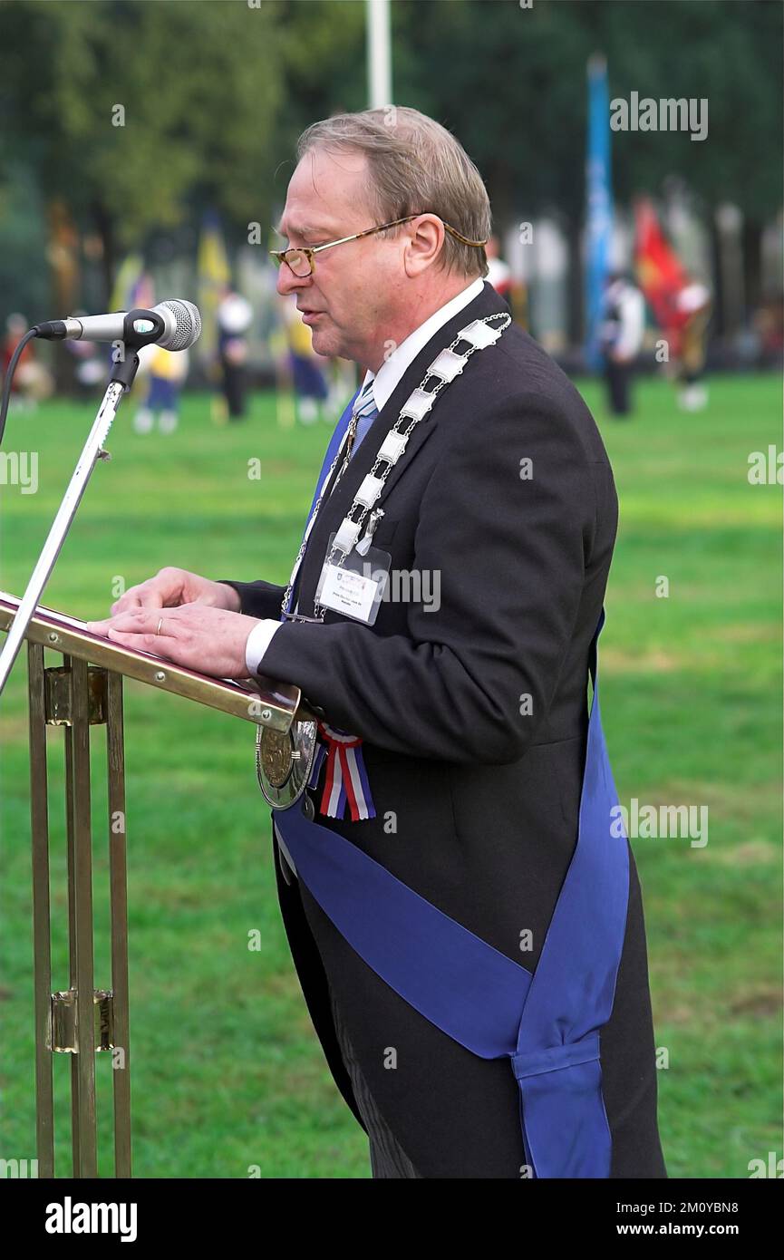 Heeswijk, Niederlande; Europäische Gemeinschaft Historischer Schützen; EGS-Kongress; EGS-Präsident Charles-Louis Prinz von Merode Stockfoto