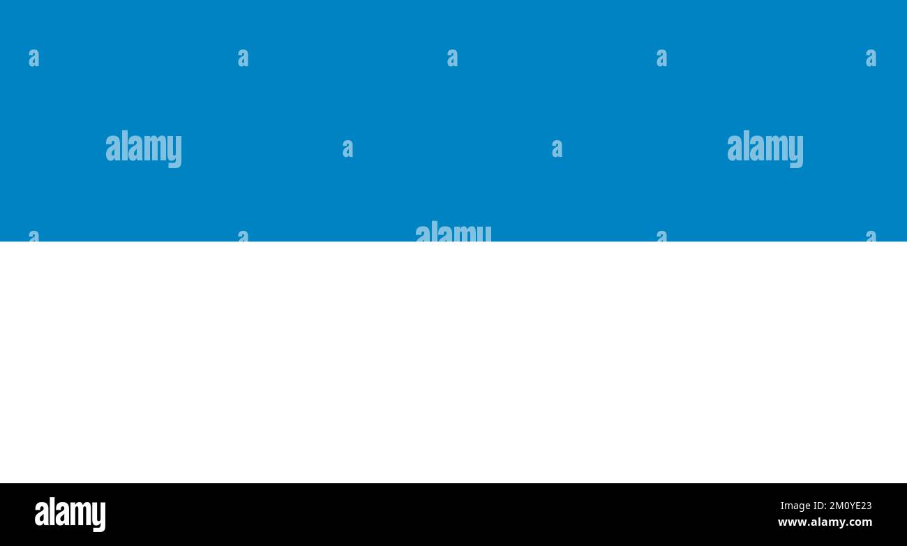 Flagge des deutschen Volkes Ostdeutscher. Flagge, die ethnische Gruppe oder Kultur, regionale Behörden repräsentiert. Kein Fahnenmast. Plane-Design, Layout Stockfoto