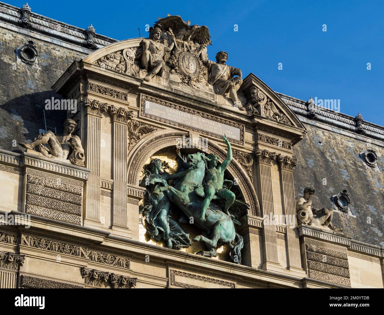Louvre, das Meistbesuchte Museum der Welt, Paris, Frankreich, Europa, EU. Stockfoto