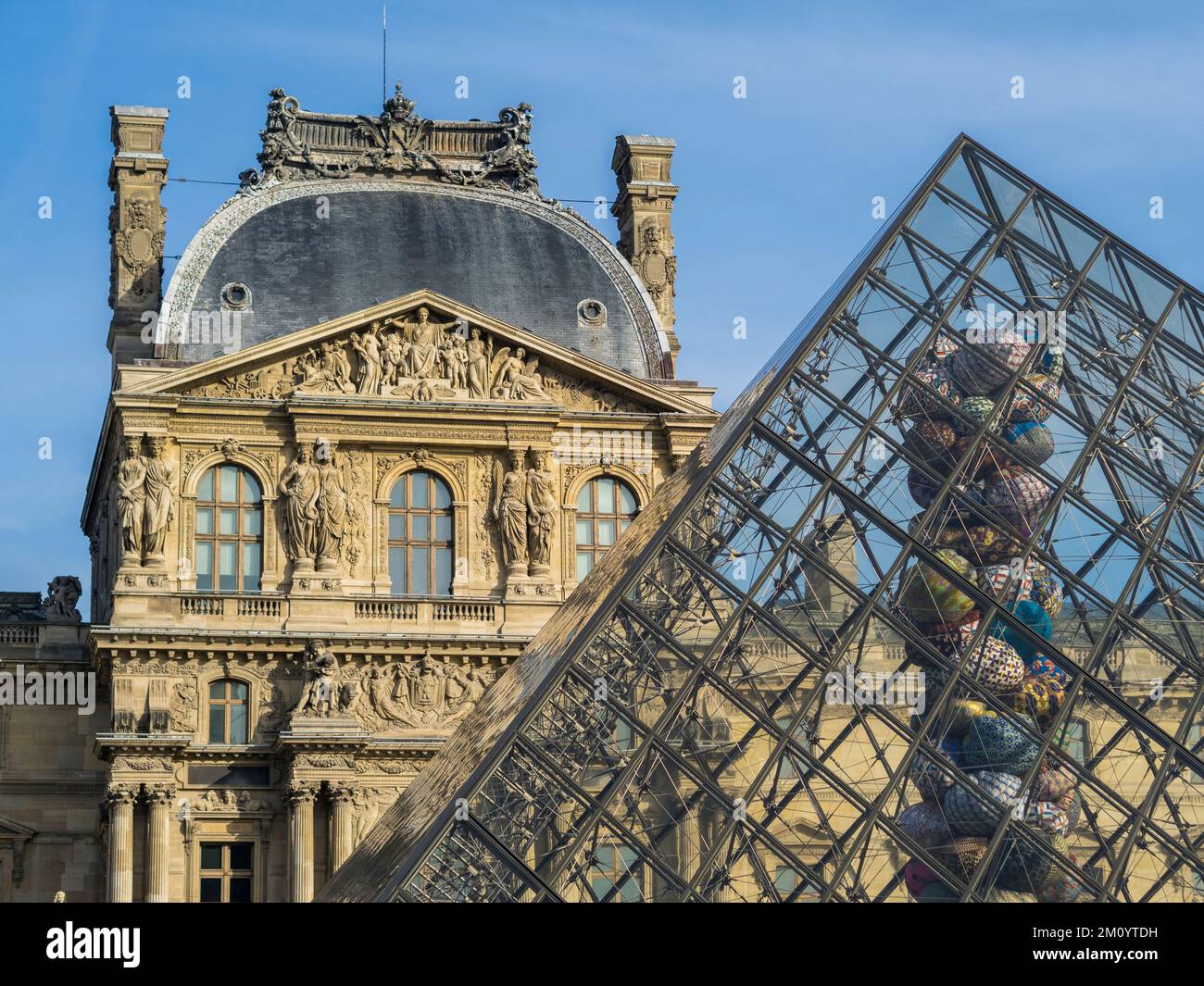 ICH M. Pei's Pyramide, Museum, das Meistbesuchte Museum der Welt, Paris, Frankreich, Europa, EU. Stockfoto