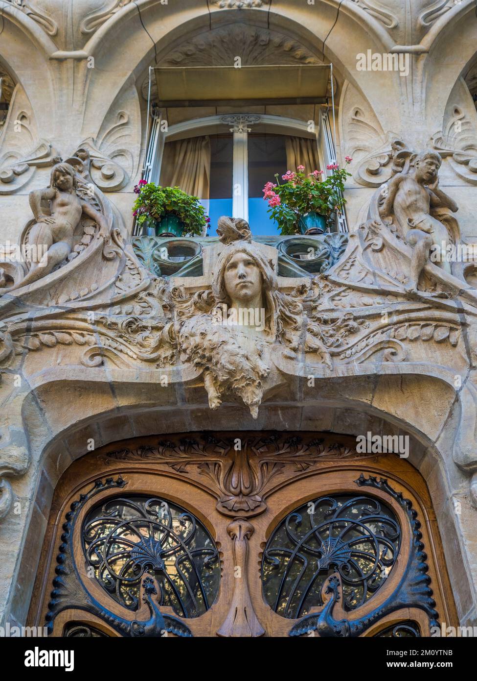 Lavirotte Building, Art Nouveau, Paris, Frankreich, Europa, EU. Stockfoto