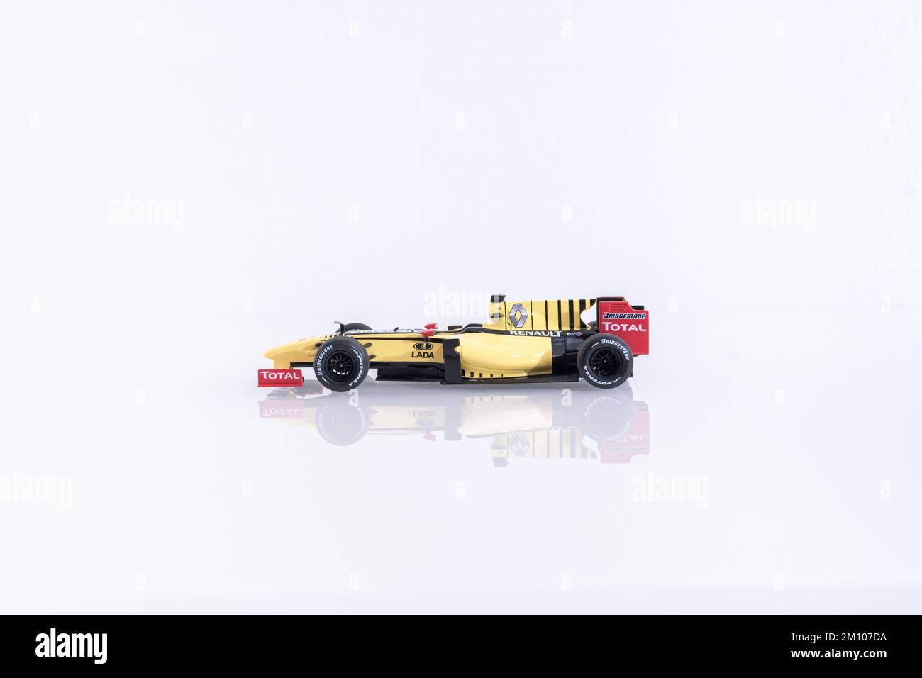 Modell Formel 1 Renault Lada R30 2010. Stockfoto