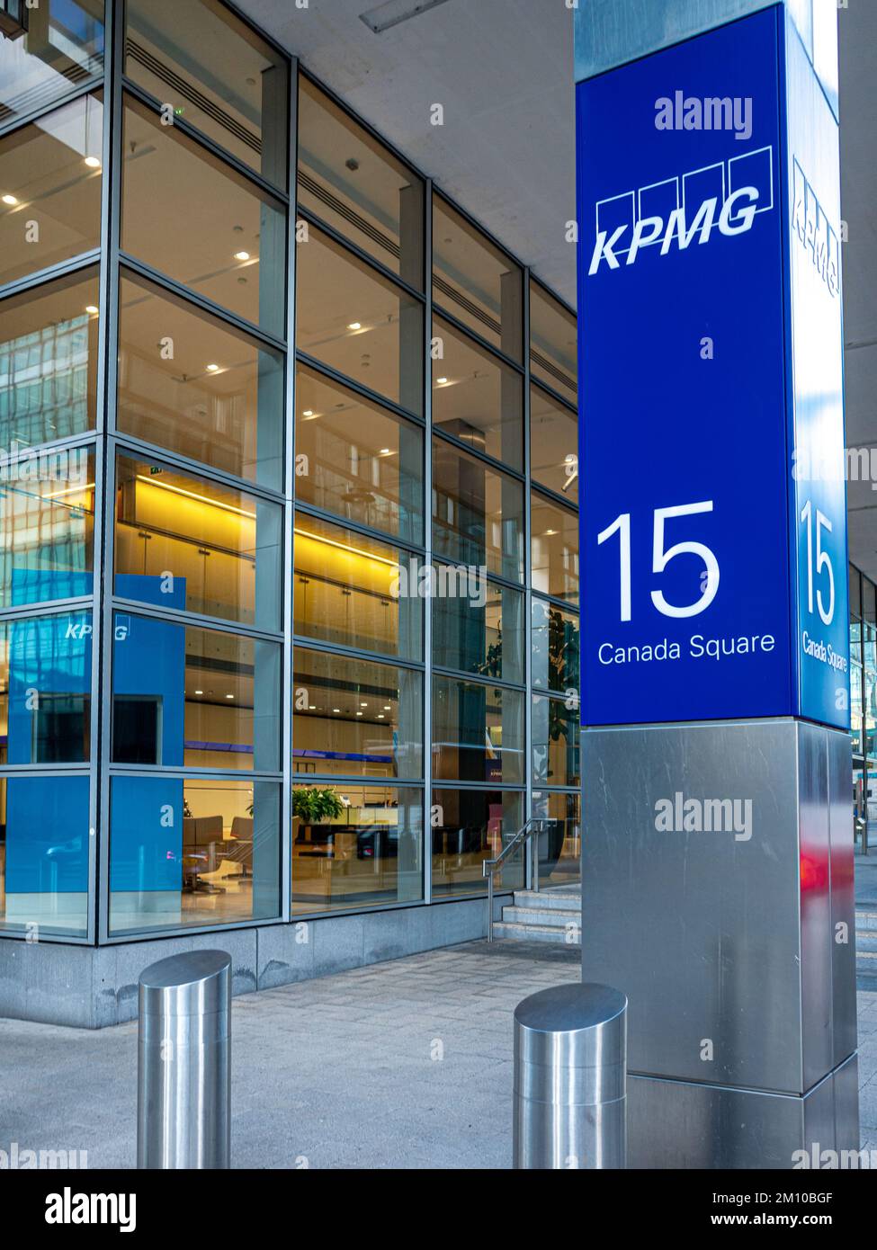 KPMG UK HQ Canary Wharf London - KPMG 15 Canada Square Canary Wharf London. Stockfoto
