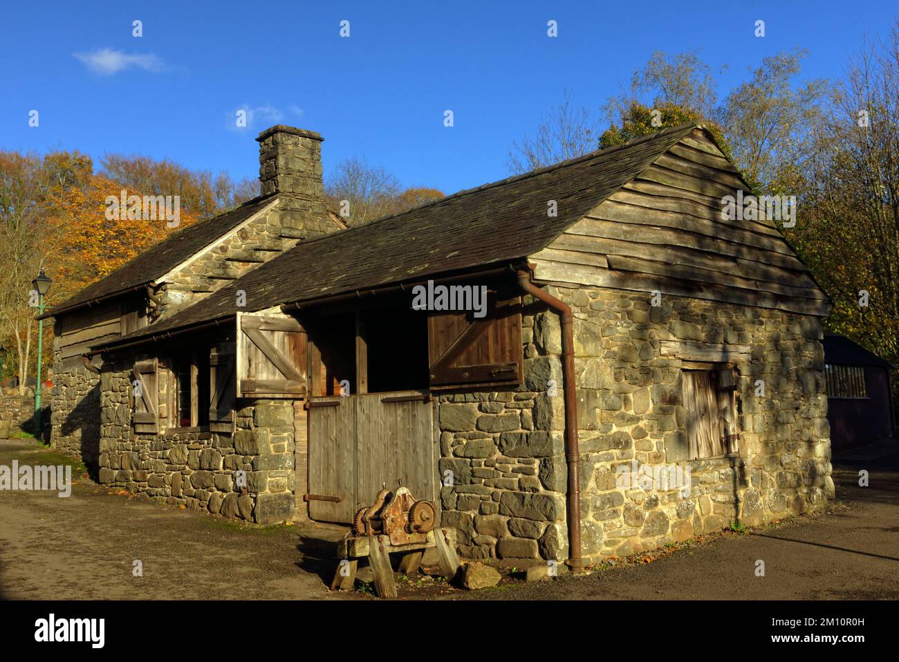 The Smithy, St Fagans National Museum of History/Amgueddfa Werin Cymru, Cardiff, South Wales, Großbritannien. Stockfoto