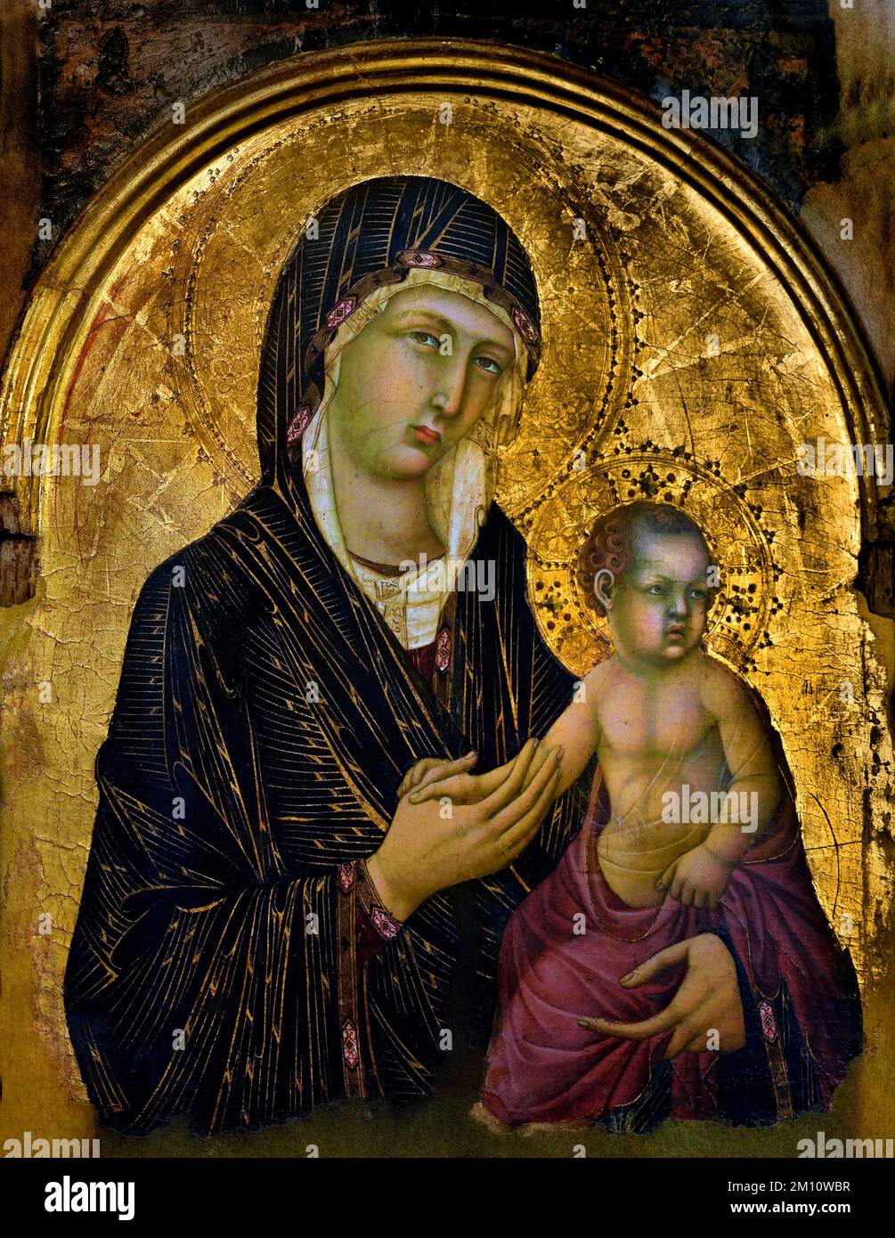 Simone Martini, Maria der Barmherzigkeit, christliche Kunst, Italien, Italienisch. Stockfoto