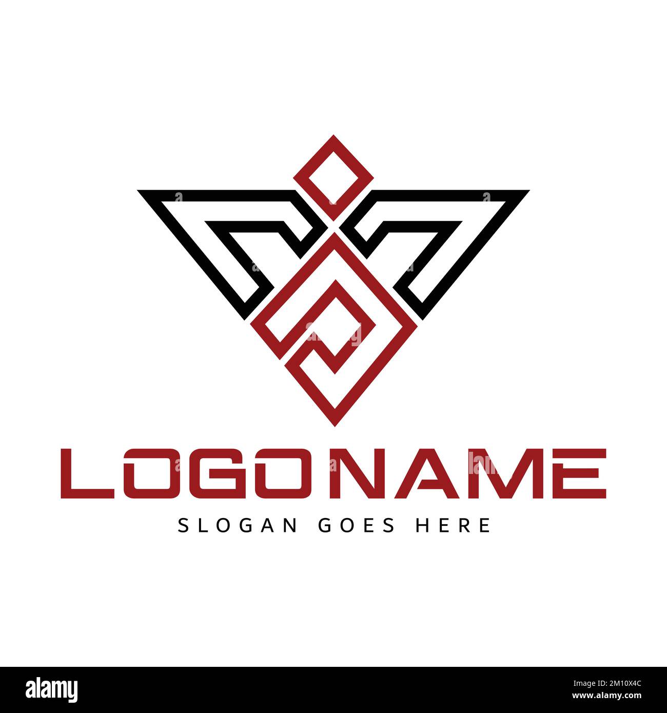 Dreieckiges Logo aus den Buchstaben VMS. VMS-Buchstabe Vogel-Logo auf weißem Hintergrund Stock Vektor