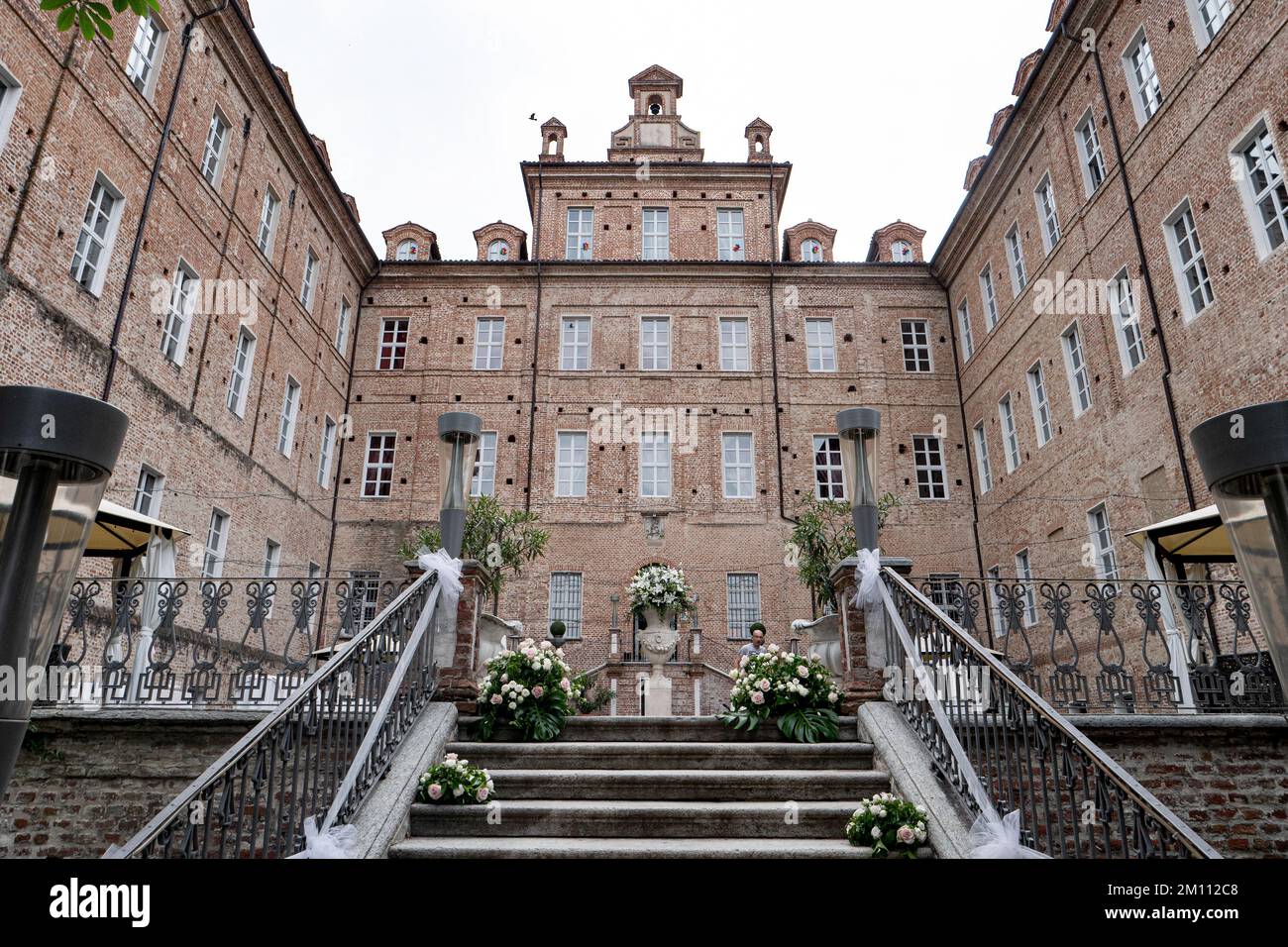 castello di montaldo Hochzeit in italien Stockfoto
